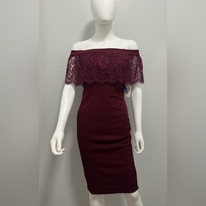 Elegant Off-Shoulder Lace Dress